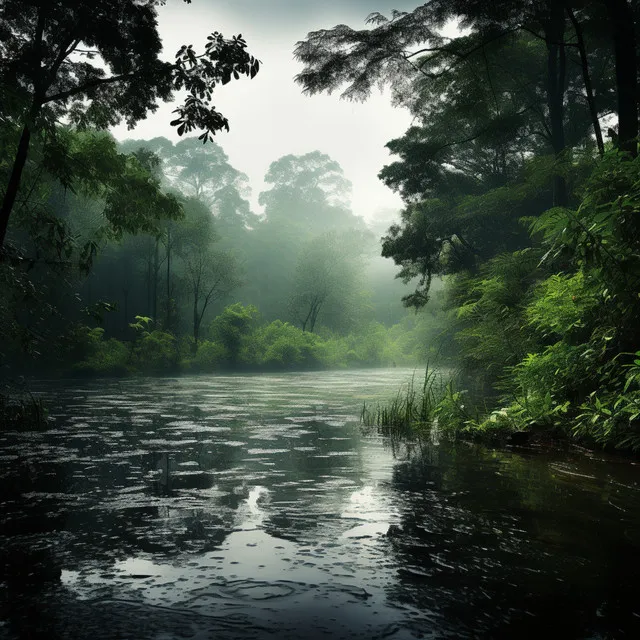 Meditación En La Lluvia Junto Al Río: Música Relajante Con Lluvia