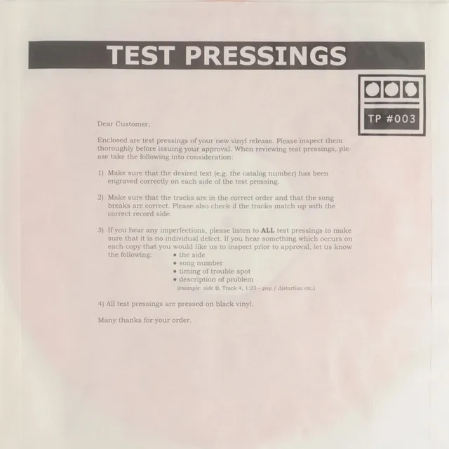 Testpressing#003