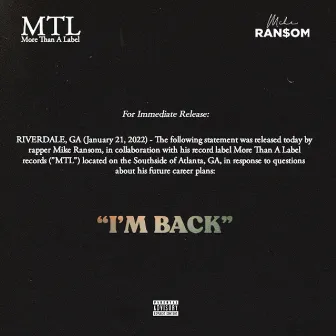 I'm Back EP by Mike Ransom