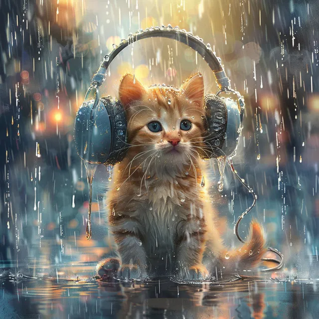 Feline Rain Serenity