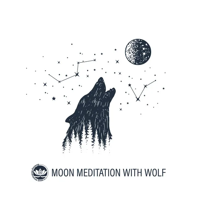 Moon Meditation with Wolf: Pure Moonlight, Seeking Peace, Soothing Music to Heal, Wolf Sounds