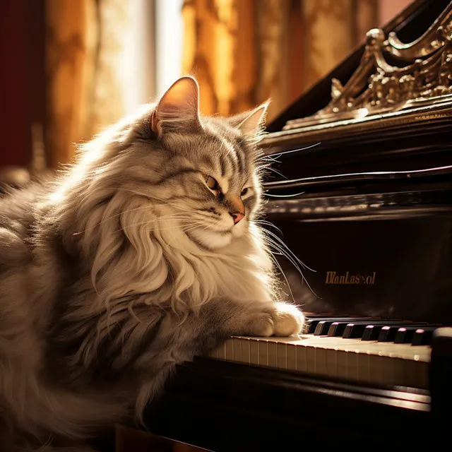 Oasis De Gato Eufónico: Resonancia Reconfortante Del Jazz Del Piano Armónico