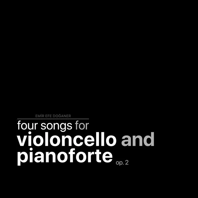 Four Songs for Violoncello and Pianoforte op. 2, A. B. - G Minor - Instrumental Version