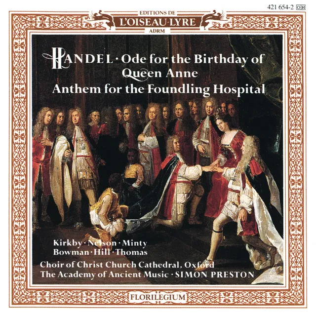 Ode for the Birthday of Queen Anne, HWV 74: Let all the winged race with joy