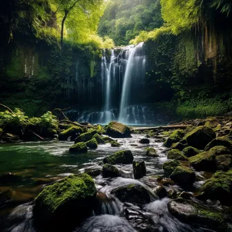 Melodías En La Corriente: Armonía Musical A Lo Largo De La Cascada by Río Relajarse