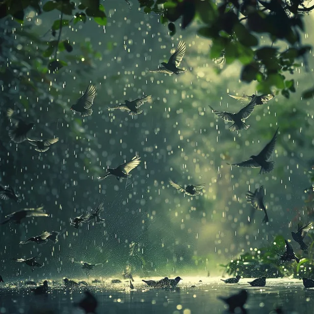 Binaural Nature Escape: Rain and Birds in Harmony