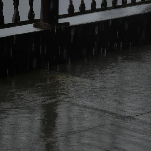 Relaxing Rain Hitting the Balcony of Home