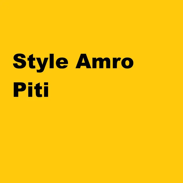 Style Amro Piti Improvisation