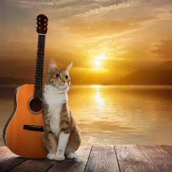 Cats' Waterside Serenity: Relaxing Guitar Harmonies by 