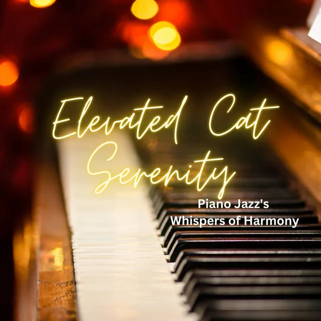 Elevated Cat Serenity: Piano Jazz's Whispers of Harmony