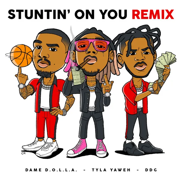 Stuntin' On You (feat. DDG & Dame D.O.L.L.A.) - Remix