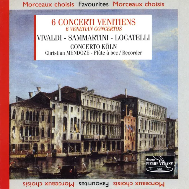 Vivaldi locatelli samartini : Six concerti venitiens