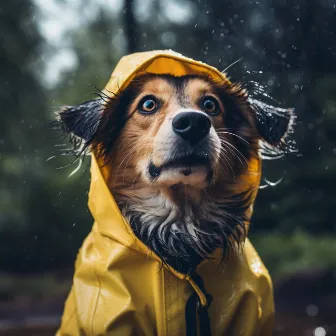 Perros Bajo La Lluvia: Ritmos Juguetones De Salpicaduras by Cachorro durmiendo RW