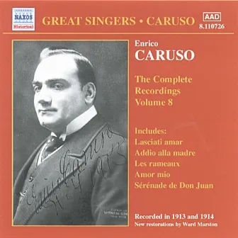 Caruso, Enrico: Complete Recordings, Vol. 8 (1913-1914) by Victor Orchestra