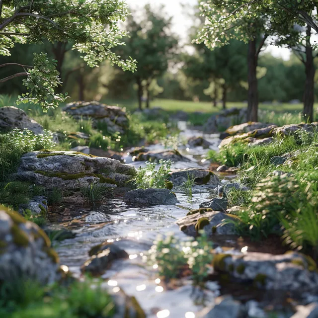 Tranquil Night Along the River's Course