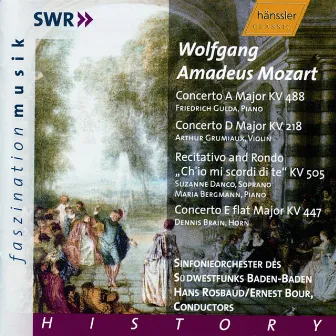 Mozart: Piano Concerto No. 23 / Violin Concerto No. 4 / Horn Concerto No. 3 by Ernest Bour