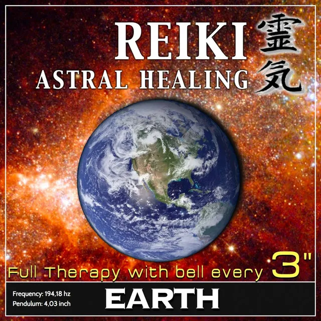 Reiki Astral Healing - Earth Frequency - 1h Full Binaural Healing Therapy With Bell Every 3 Minutes