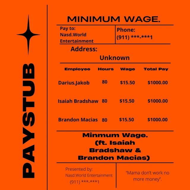 Minimum Wage.