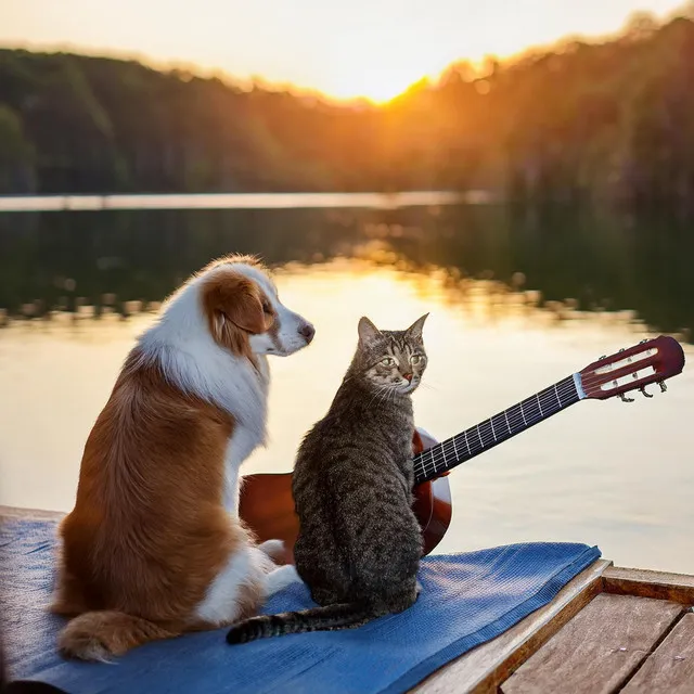 Gentle Guitar: Relaxing Waterside Sounds for Pets