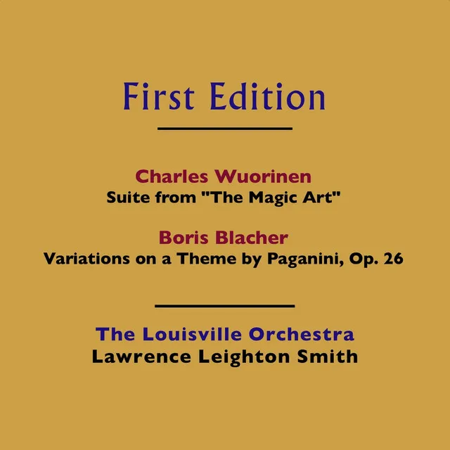 Charles Wuorinen: Suite from 