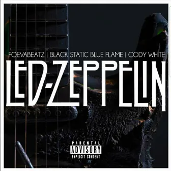 Led Zeppelin by Black static blue flame