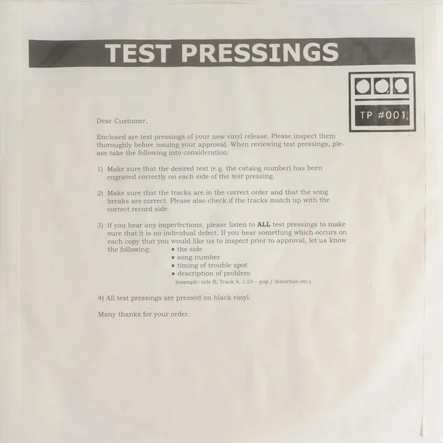 Testpressing#001