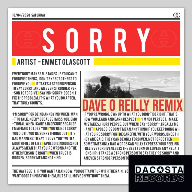 Sorry - Dave O Reilly Remix