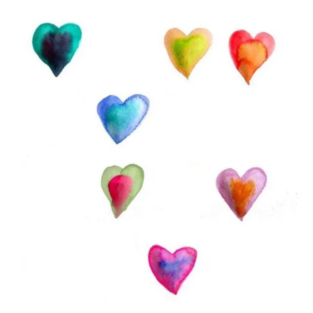 Corazones de colores