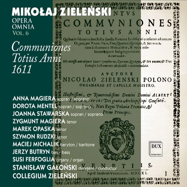 Zielenski: Opera Omnia, Vol. 6 - Communiones totius anni