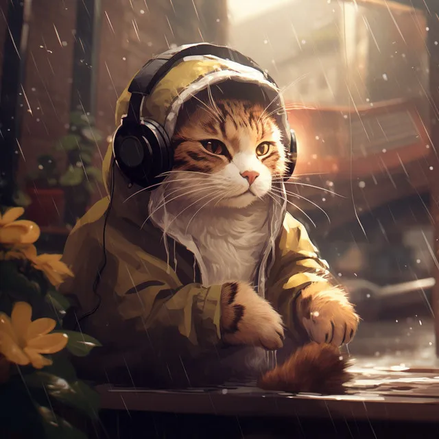 Whisker Echoes: Binaural Cats Rain