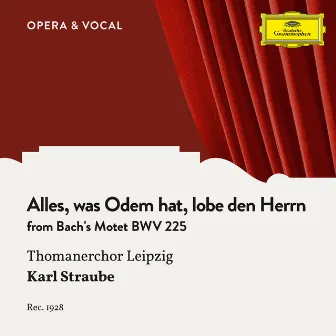 Bach: Alles, was Odem hat, lobe den Herrn - Finale Fugue, BWV 225 by Karl Straube