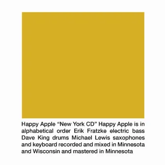 New York CD by Happy Apple