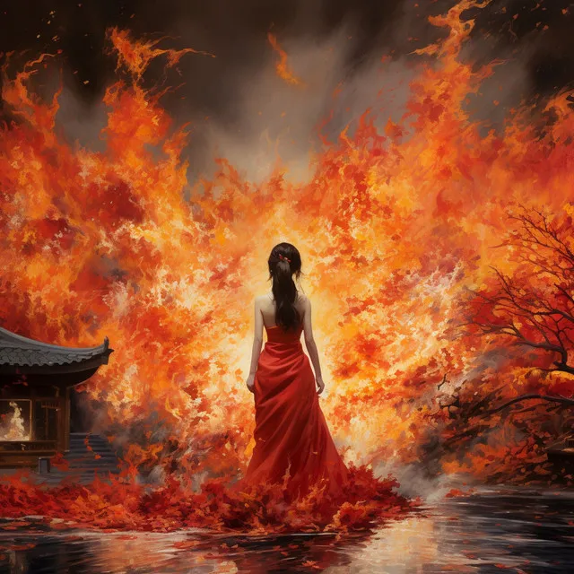 Fire's Radiant Flow: Harmony in Flames