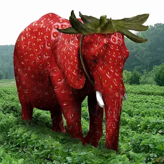 Strawberry Elephant by RavilZ