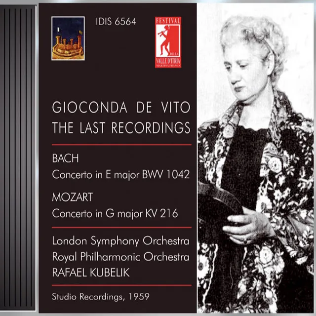 Violin Concert: Vito, Gioconda De - Bach, J.S. / Mozart, W.A. (Gioconda De Vito Edition, Vol. 6) (1959)