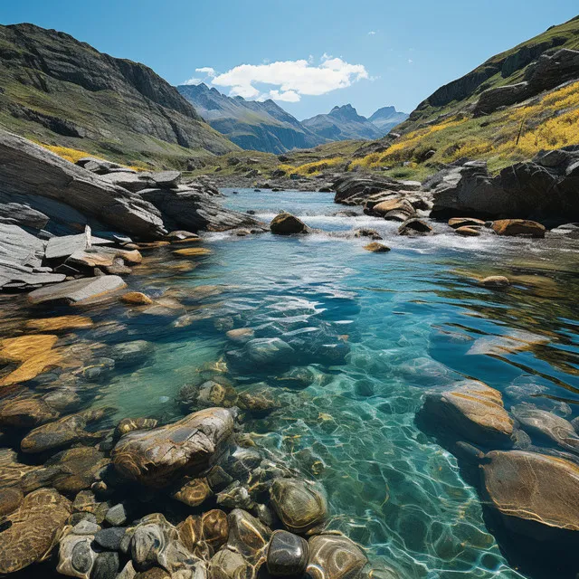 Armonía Del Flujo Sereno Junto Al Agua