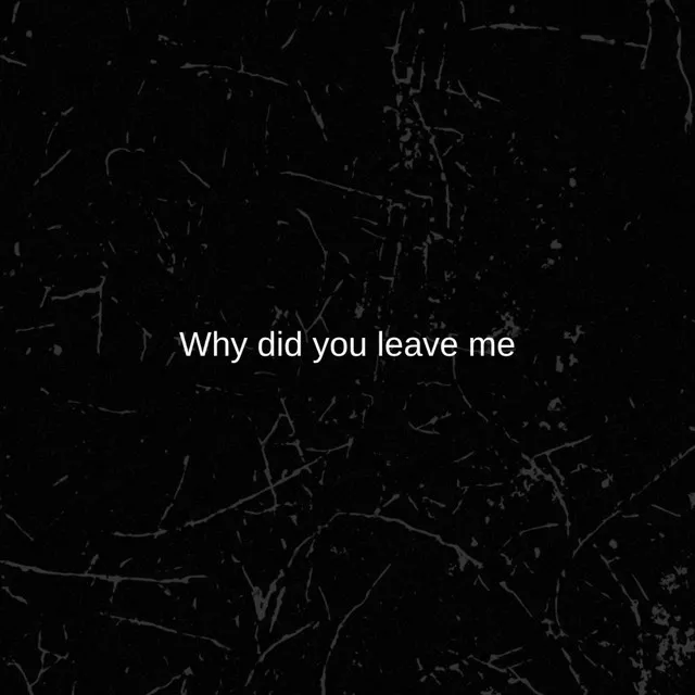 Why Did You Leave Me?