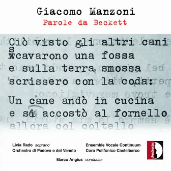 Giacomo Manzoni: Parole da Beckett by Giacomo Manzoni