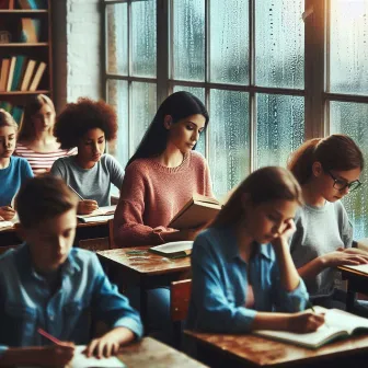 Rain Noise at the School Window by Rebootist