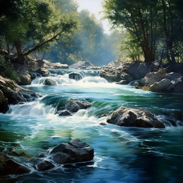 Meditative River Sounds: Gentle Water's Peace Melody