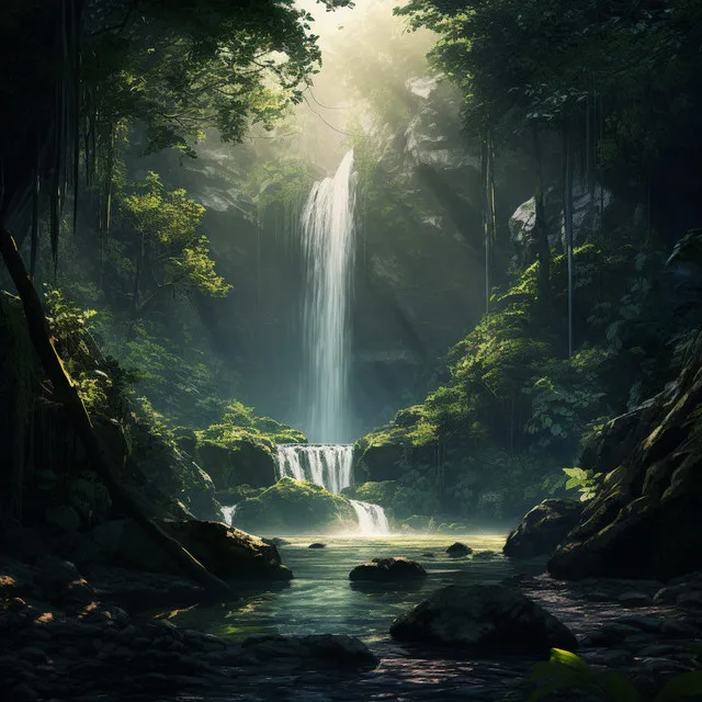 Waterfall's Song in Nature's Embrace