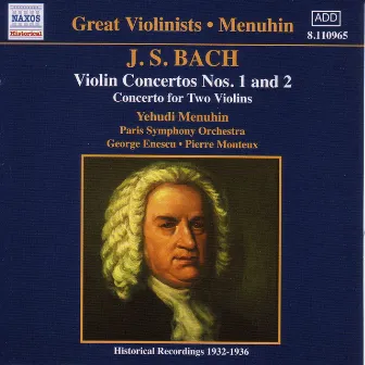 Bach, J.S.: Violin Concertos Nos. 1 and 2 (Menuhin) (1932-1936) by Les Concerts de Paris Symphony Orchestra