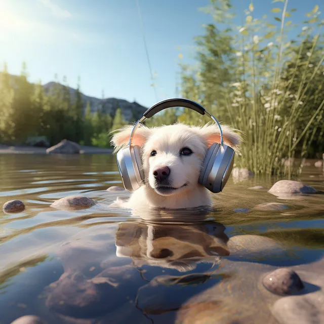 Dogs Stream: Binaural River Rhythms