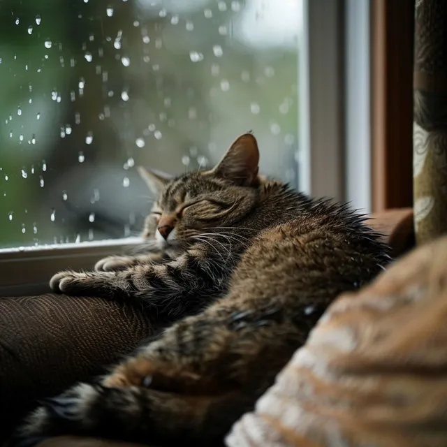 Lluvia Binaural Serena Para La Relajación De Los Gatos