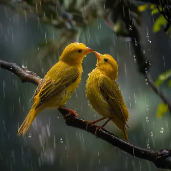 Serene Binaural Rain and Birds in Nature Soundscape by Ethereal Melodies