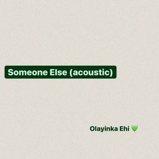 Someone Else (Acoustic)