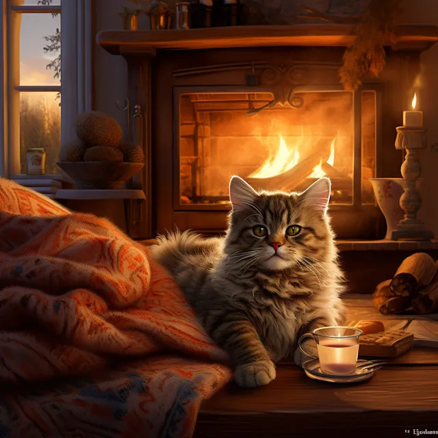 Fiery Bond with Cats: Fugue of Peaceful Connection