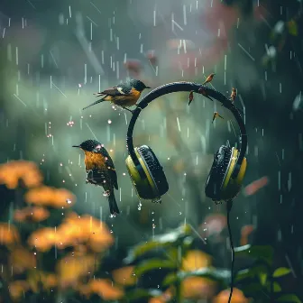 Rain's Feathered Harmony: Binaural Birds in Nature - 92 88 Hz by Dronal