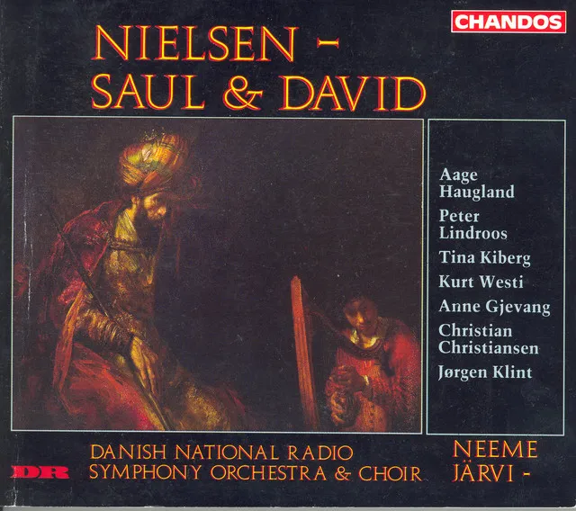 Saul og David (Saul and David), FS 25: Act I: Kommer han? Kommer Profeten? (Is he coming, Is the Prophet coming?) (Saul, Jonathan, Warriors, People, Priests, Abner)