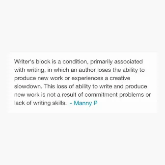 Writer's Block by Manny P